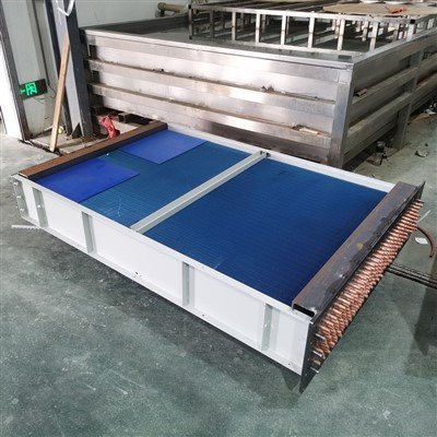Proceso de Soldadura Estación Hidroeléctrica Enfriamiento de agua Intercambiador de Calor Desmontable Con Tubo de Cobre Ha Aleta de Aluminio